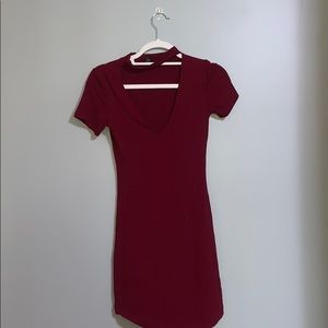 Burgundy forever 21 dress